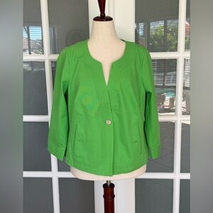 Talbots Petites Green Lightweight Jacket 16WP NWT